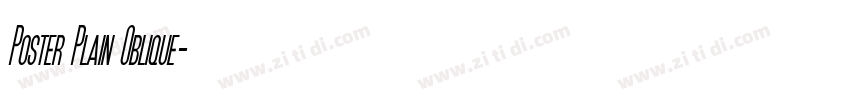 Poster Plain Oblique字体转换